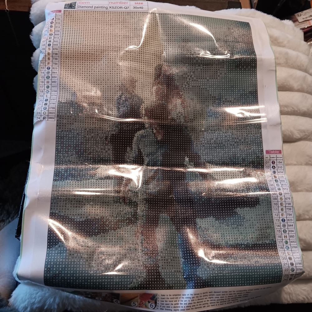 Diamond Painting Kit with Daryl, Michonne And Carol 30x40